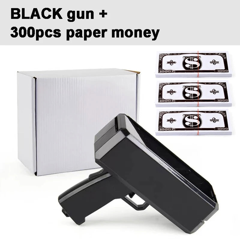 Spray Money Gun Toy Handheld Cash Shooter for Wedding Birthday Game Movies Bachelor Props Party Celebration Toys for Adults
