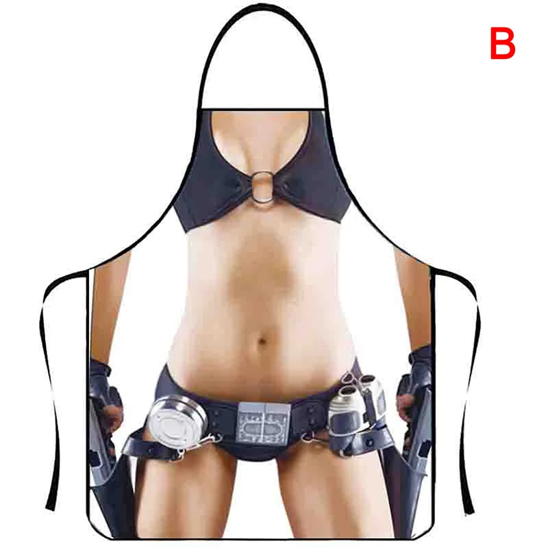 1PC Aprons Sexy Funny Kitchen For Women Man BBQ Cleaning Cooking Apron Stain-proof Apron Barbecue Apron סינרים uniforme dechef