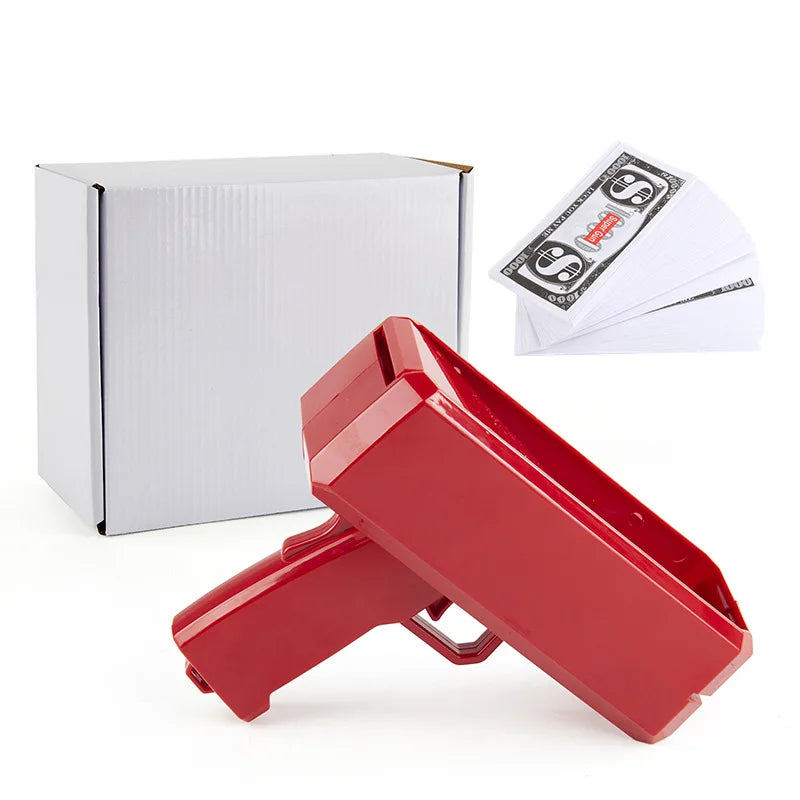 Spray Money Gun Toy Handheld Cash Shooter for Wedding Birthday Game Movies Bachelor Props Party Celebration Toys for Adults