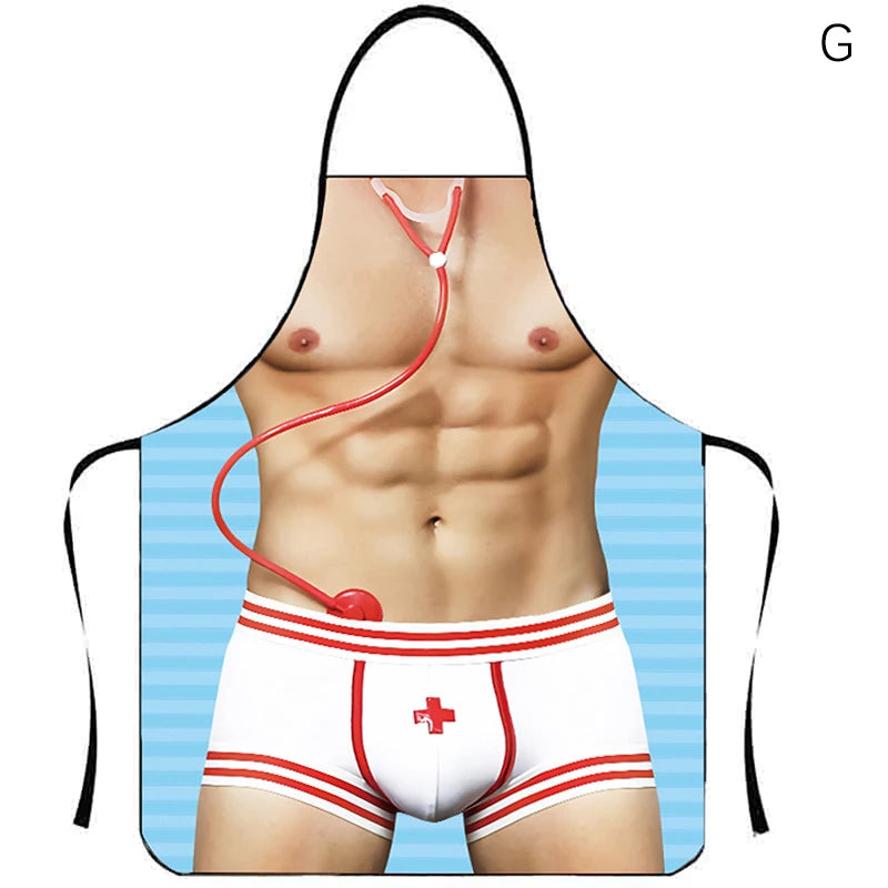 1PC Aprons Sexy Funny Kitchen For Women Man BBQ Cleaning Cooking Apron Stain-proof Apron Barbecue Apron סינרים uniforme dechef