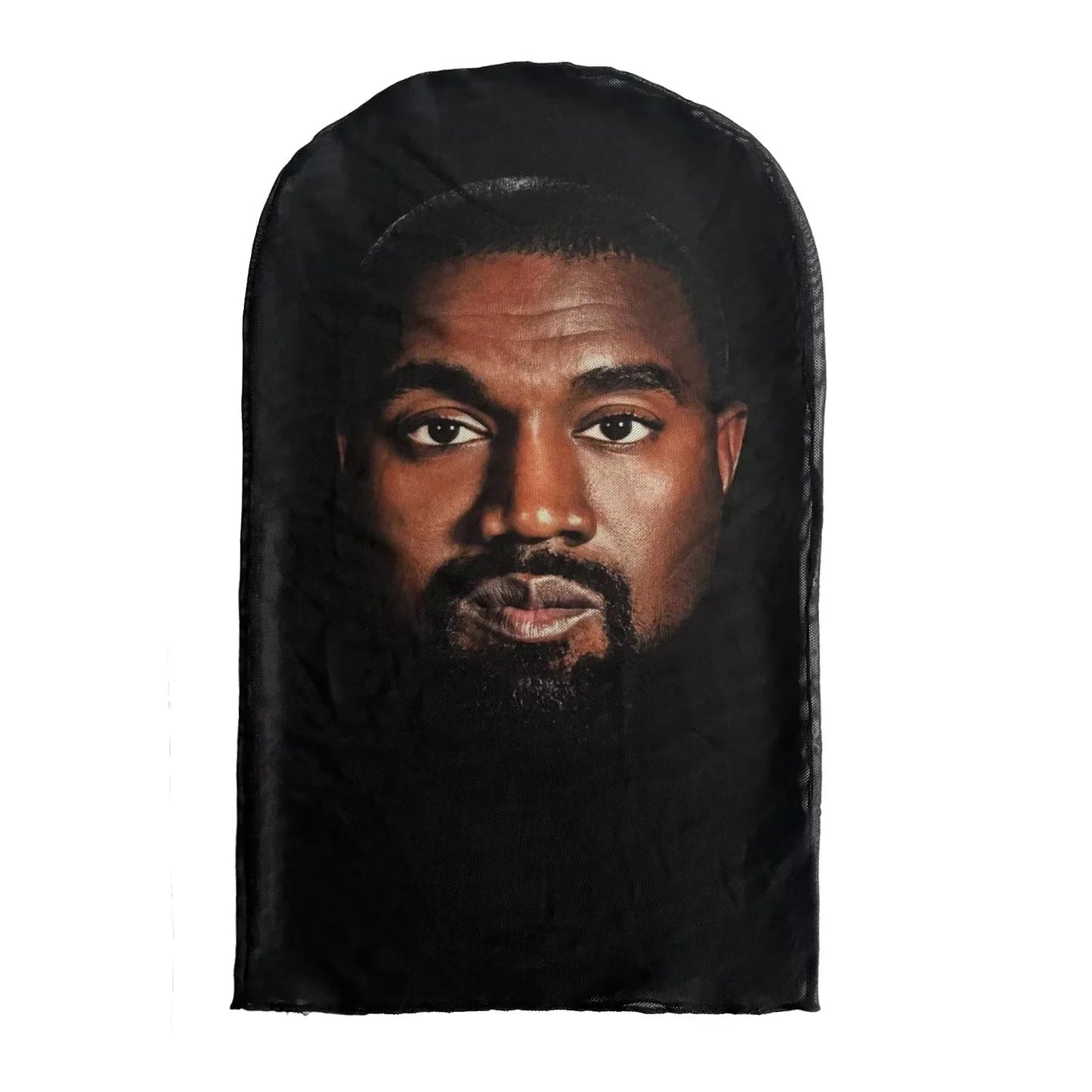 New 3D Printed Kanye Mask Elastic Mesh Full Face Mask for Men Women Cosplay Headwear Hip Hop Fashion Balaclava Hood Hat Headgear