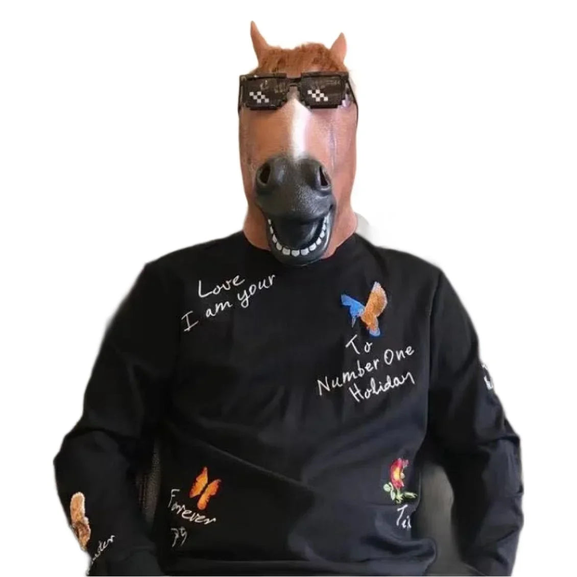 Horse Head Mask  Halloween Cosplay Costume Creepy Animal Costume Prop Headgear Halloween Decor Funny Rubber Animal Head Mask